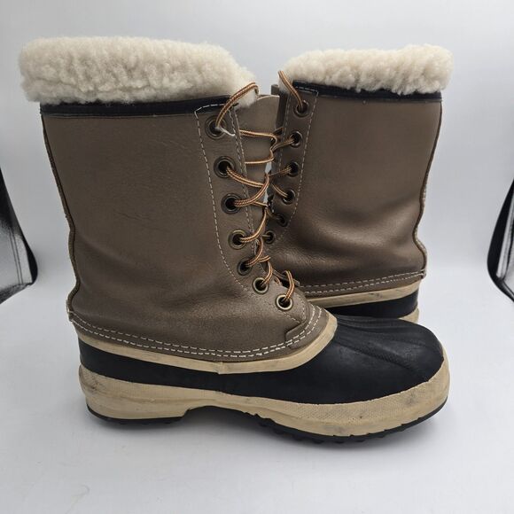 Sorel Vintage Pac Boots – Brown Leather & Suede Duck Boots – Wool Lined – Size 8 Sorel Arctic Pac Vintage Duck Boots Women main image 4